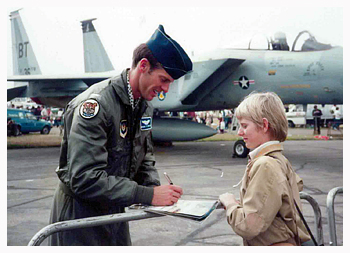 Neil Hipkiss aged 13 at Farnborough Airshow