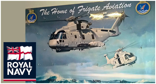 RNAS Culdrose crew room mug board