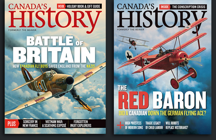 Canadas History magazine covers