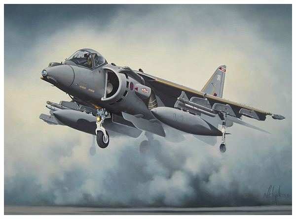 Harrier Rising by Neil Hipkiss Aviation Artist