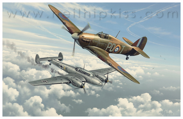 Reid's War 3 - Aviation Art by Neil Hipkiss Aviation Artist 