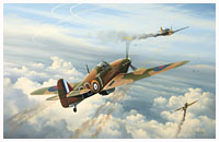 hawker hurricane mk1 battle of britain aviation art by neil hipkiss